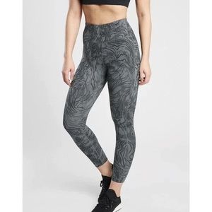 Athleta Ultimate Stash Pocket Printed 7/8 Tight Fluidity Black Size 2X